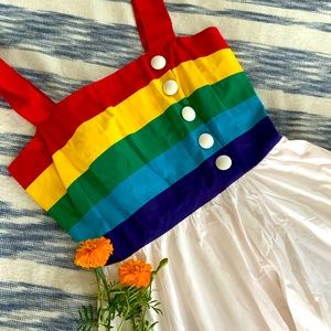 Vintage Howard Wolf Rainbow Maxi Dress